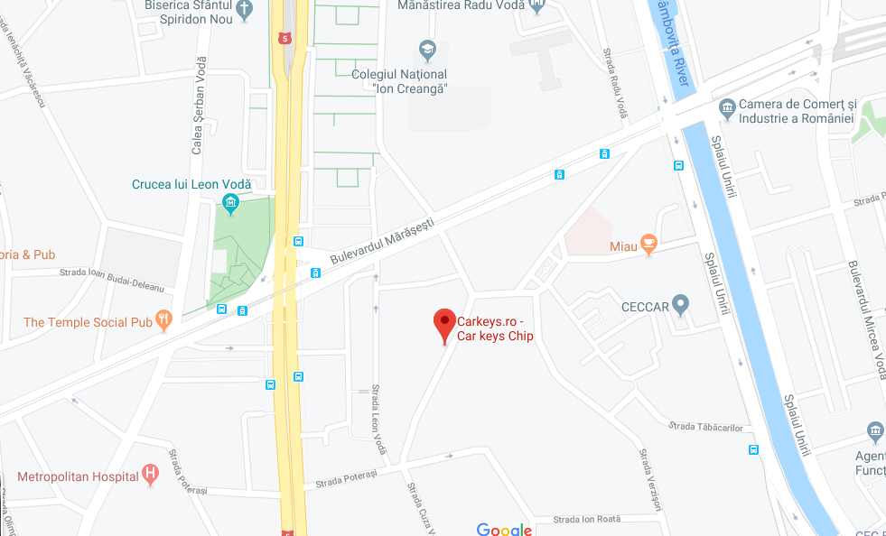 Locatie Carkeys.ro - Cuza voda 68, Sector 4, Bucuresti